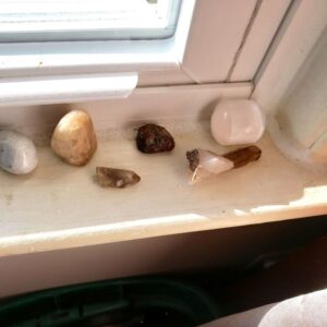 Crystals along the window seal